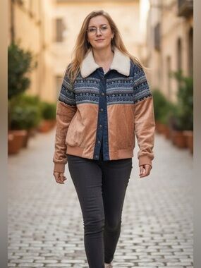 Hem & Thread Multicolor Leather Jacket